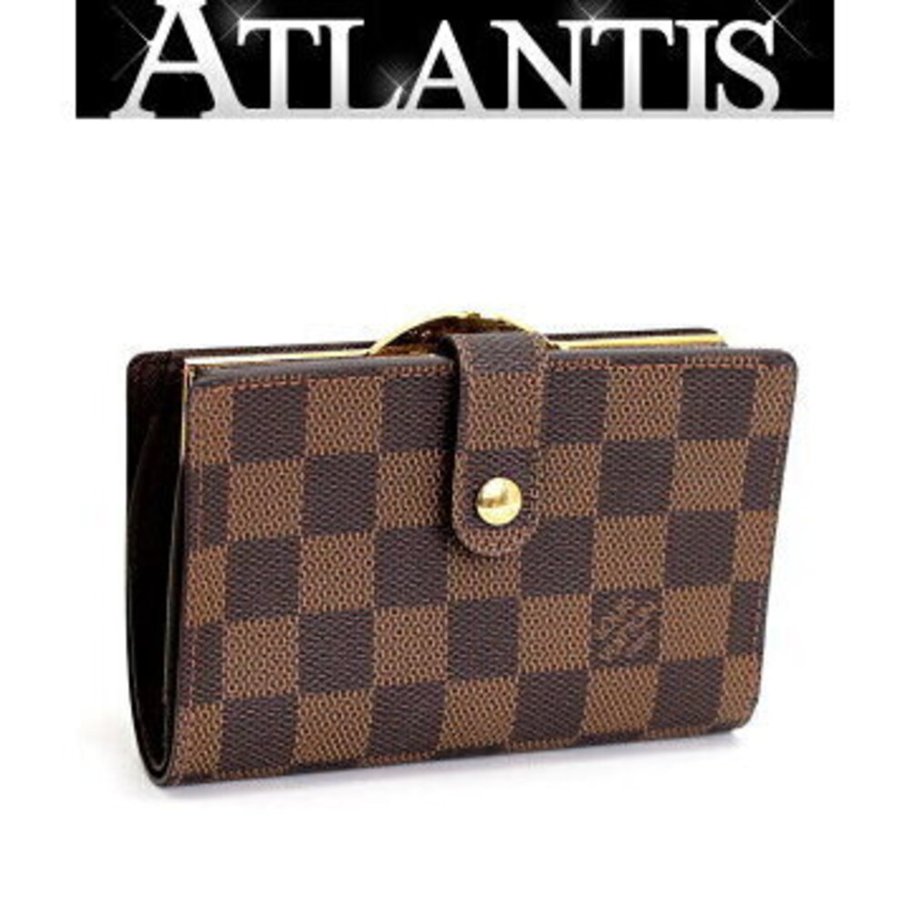 Louis Vuitton Portefeuille Wallet Viennois clasp Damier pattern